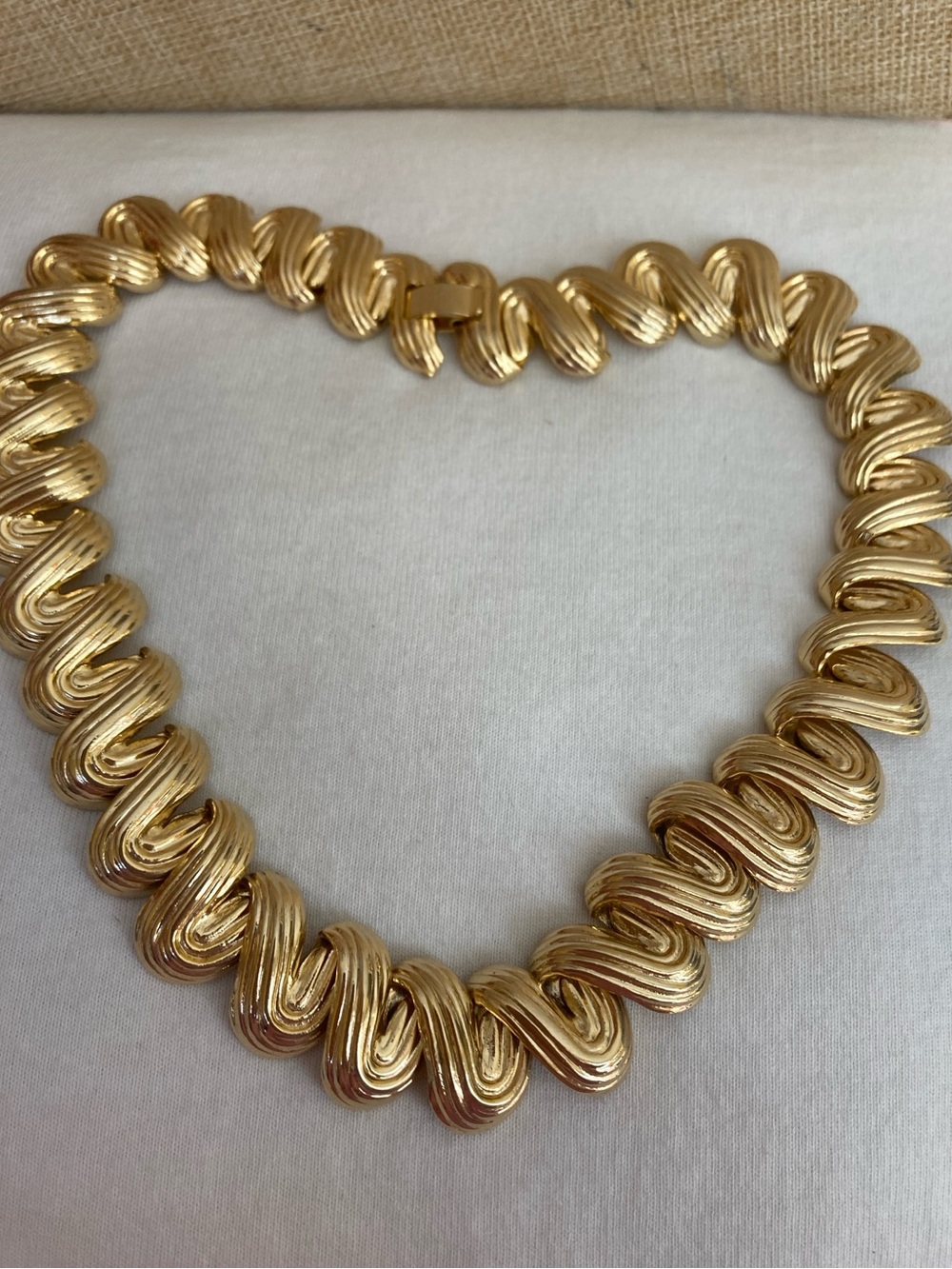 Fancy Link Vintage Chunky Statement Necklace Runway